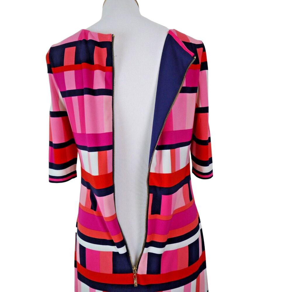 Eliza J Size 6 Geometric Abstract Sheath Dress Multicolor Pink Black - Picture 5 of 10